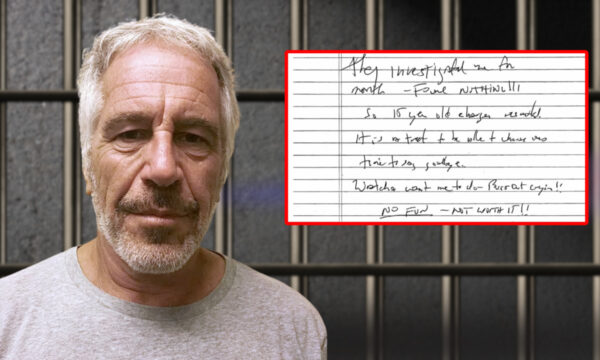 Publikohet letra e pretenduar e vetëvrasjes së Jeffrey Epstein
