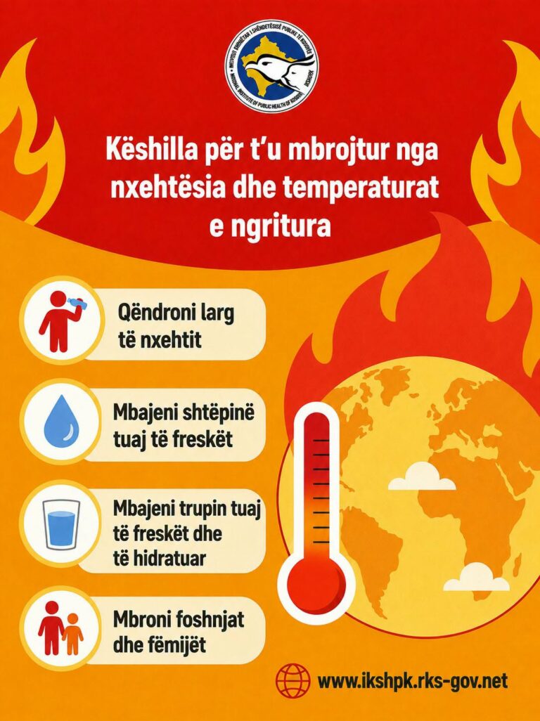 IKSHPK del me thirrje  Mbrohuni nga temperaturat e larta  kujdesuni për foshnjat  fëmijët e të moshuarit