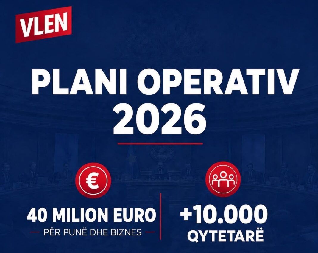 VLEN  Nis zbatimi i Planit Operativ 2026  40 milionë euro mbështetje për punësim