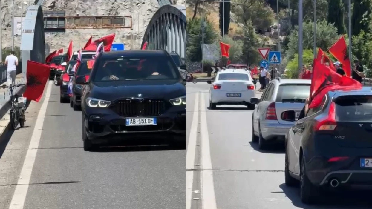 Sot protesta kombëtare  diaspora mbërrin në Shkodër   me këngë patriotike dhe flamuj  vijojnë rrugën drejt Tiranës