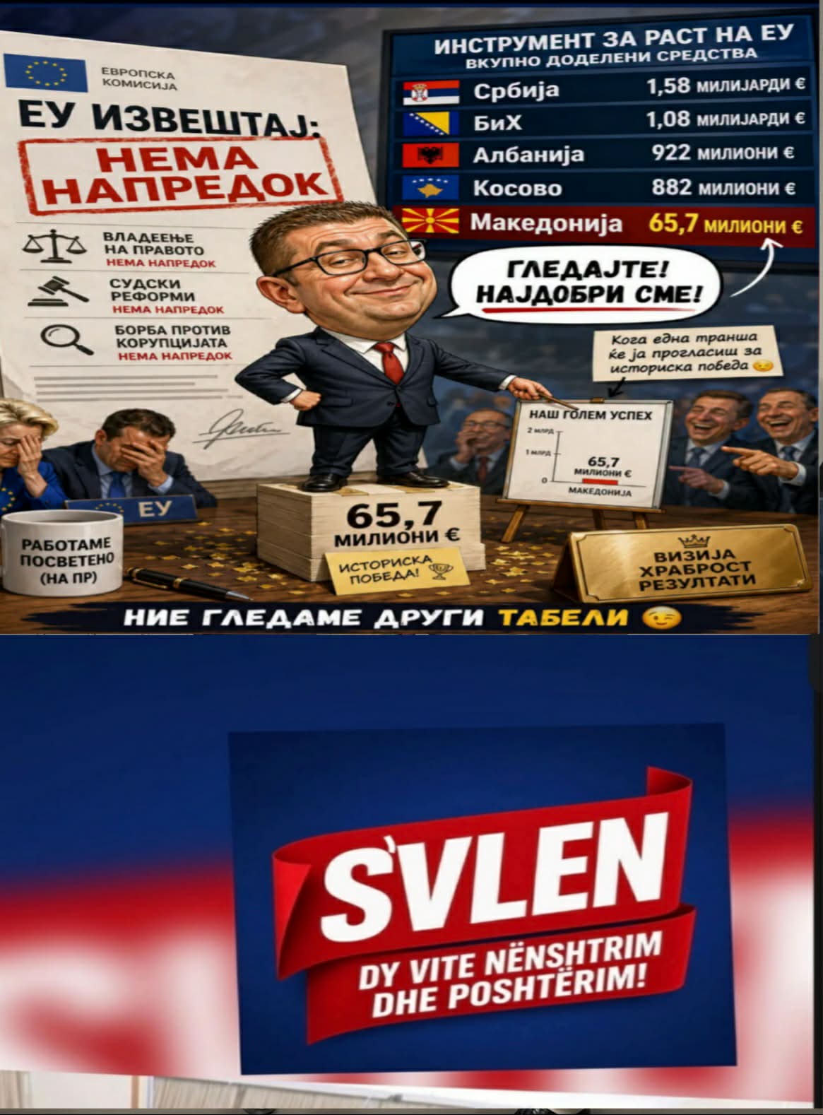 Ndryshimet qeveritare  një fluskë sapuni 
