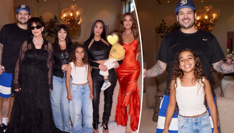Rikthimi  bombë   Rob Kardashian shfaqet në festën familjare